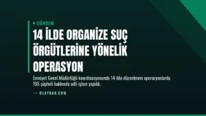 14 İlde Organize Suç Örgütlerine Yönelik Operasyon