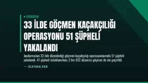 33 İlde Göçmen Kaçakçılığı Operasyonu 51 Şüpheli Yakalandı