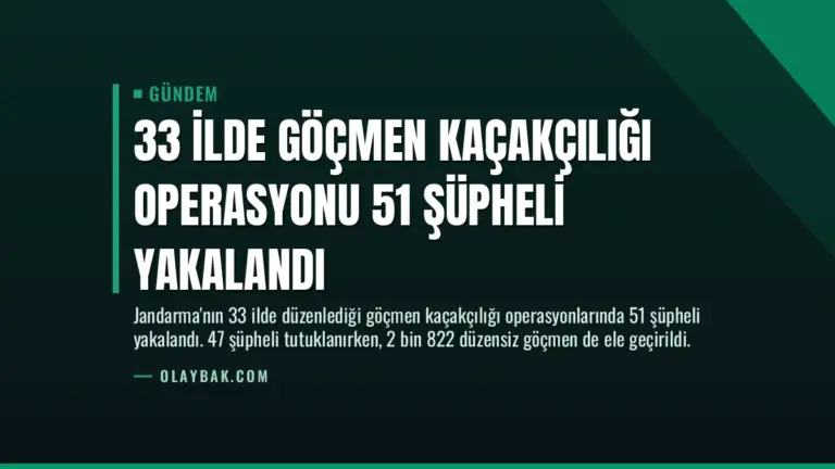33 İlde Göçmen Kaçakçılığı Operasyonu 51 Şüpheli Yakalandı