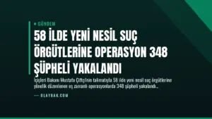 58 İlde Yeni Nesil Suç Örgütlerine Operasyon 348 Şüpheli Yakalandı
