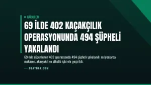 69 İlde 402 Kaçakçılık Operasyonunda 494 Şüpheli Yakalandı