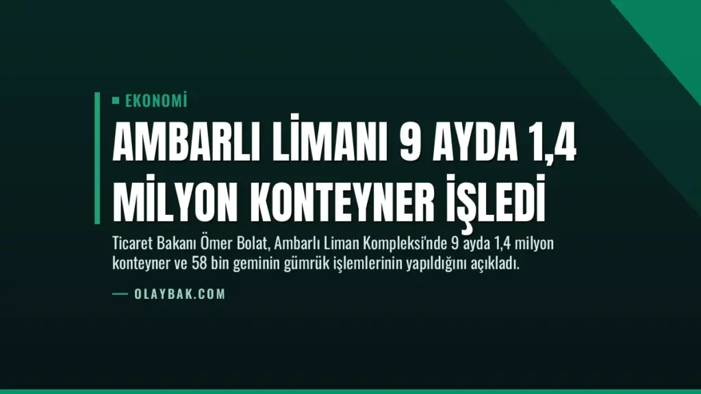 Ambarlı Limanı 9 Ayda 1,4 Milyon Konteyner İşledi