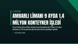 Ambarlı Limanı 9 Ayda 1,4 Milyon Konteyner İşledi