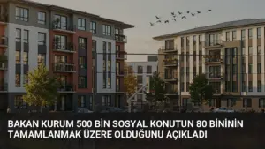 Bakan Kurum 500 Bin Sosyal Konutun 80 Bininin Tamamlanmak Üzere Olduğunu Açıkladı