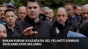 Bakan Kurum Ayazağa’da Sel Felaketi Sonrası İncelemelerde Bulundu