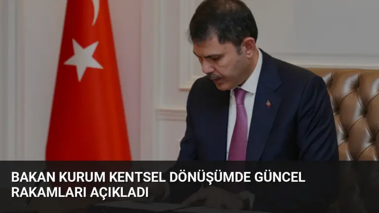 Bakan Kurum Kentsel Dönüşümde Güncel Rakamları Açıkladı