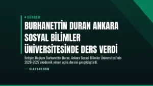Burhanettin Duran Ankara Sosyal Bilimler Üniversitesinde Ders Verdi