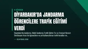 Diyarbakır’da Jandarma Öğrencilere Trafik Eğitimi Verdi