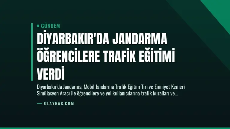 Diyarbakır’da Jandarma Öğrencilere Trafik Eğitimi Verdi