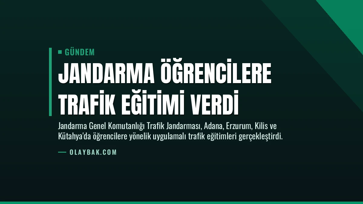 Jandarma Öğrencilere Trafik Eğitimi Verdi