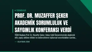 Prof. Dr. Muzaffer Şeker Akademik Sorumluluk ve Saygınlık Konferansı Verdi