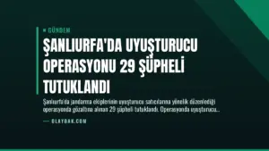 Şanlıurfa’da Uyuşturucu Operasyonu 29 Şüpheli Tutuklandı