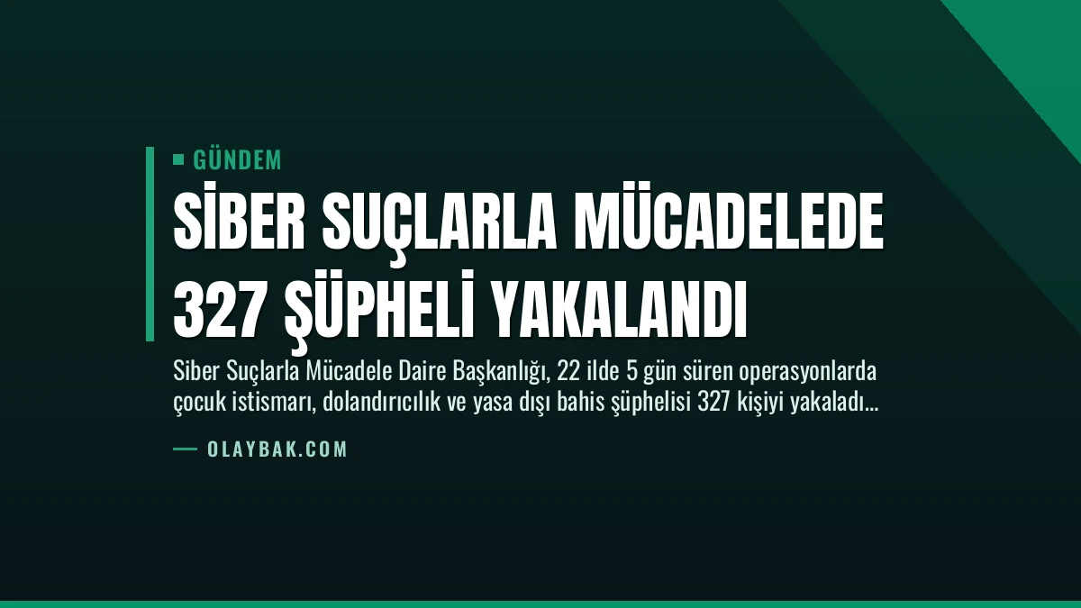 Siber Suçlarla Mücadelede 327 Şüpheli Yakalandı
