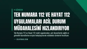 Tek Numara 112 ve Hayat 112 Uygulamaları Acil Durum Müdahalesini Hızlandırıyor