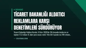 Ticaret Bakanlığı Aldatıcı Reklamlara Karşı Denetimleri Sürdürüyor