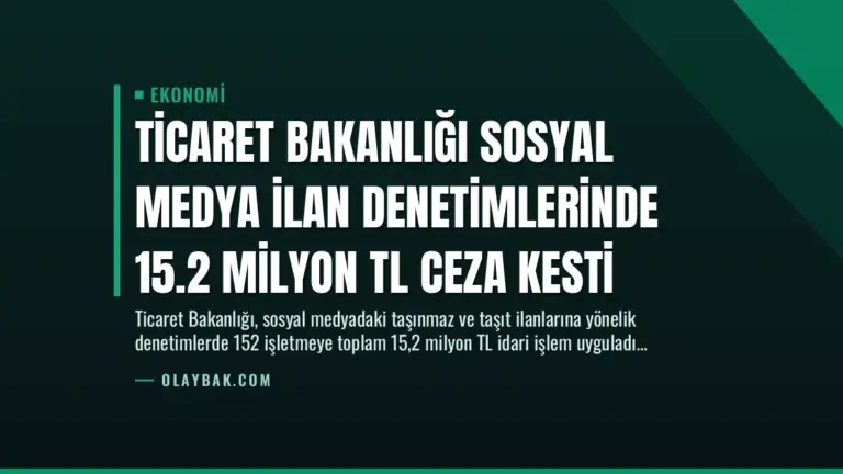 Ticaret Bakanlığı Sosyal Medya İlan Denetimlerinde 15.2 Milyon TL Ceza Kesti