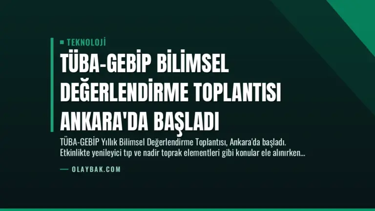 TÜBA-GEBİP Bilimsel Değerlendirme Toplantısı Ankara’da Başladı