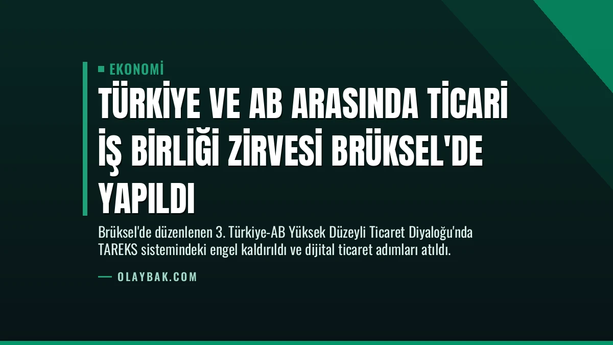 Türkiye ve AB Arasında Ticari İş Birliği Zirvesi Brüksel’de Yapıldı