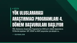 YÖK Uluslararası Araştırmacı Programları 4. Dönem Başvuruları Başlıyor
